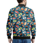 Colorful Sushi Pattern Print Men's Bomber Jacket