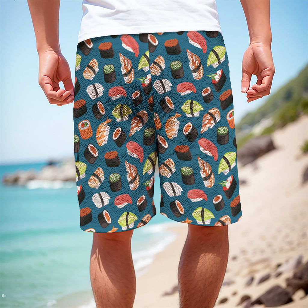 Colorful Sushi Pattern Print Men's Cargo Shorts