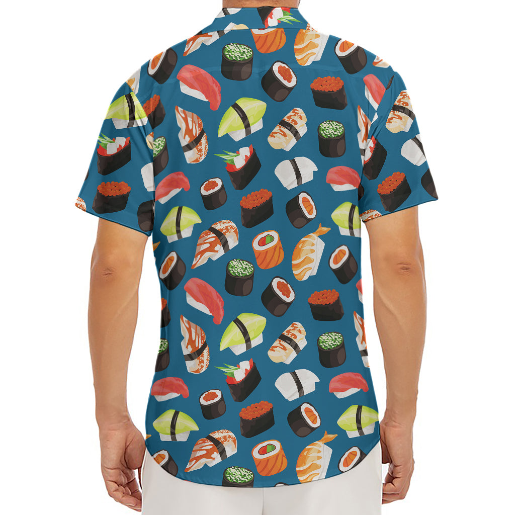 Colorful Sushi Pattern Print Men's Deep V-Neck Shirt