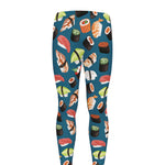 Colorful Sushi Pattern Print Men's leggings