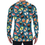 Colorful Sushi Pattern Print Men's Long Sleeve T-Shirt