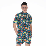 Colorful Sushi Pattern Print Men's Rompers