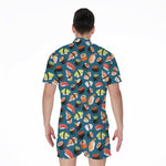 Colorful Sushi Pattern Print Men's Rompers
