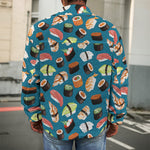 Colorful Sushi Pattern Print Men's Shirt Jacket