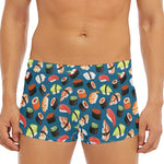 Colorful Sushi Pattern Print Men's Short Boxer Briefs