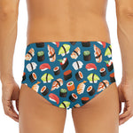 Colorful Sushi Pattern Print Men's Triangle Swim Briefs