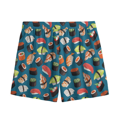 Colorful Sushi Pattern Print Mesh Shorts