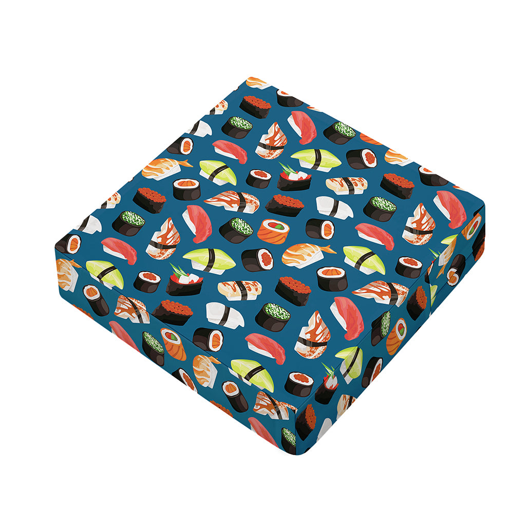Colorful Sushi Pattern Print Outdoor Seat Cushion Cover