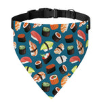 Colorful Sushi Pattern Print Over The Collar Dog Bandana