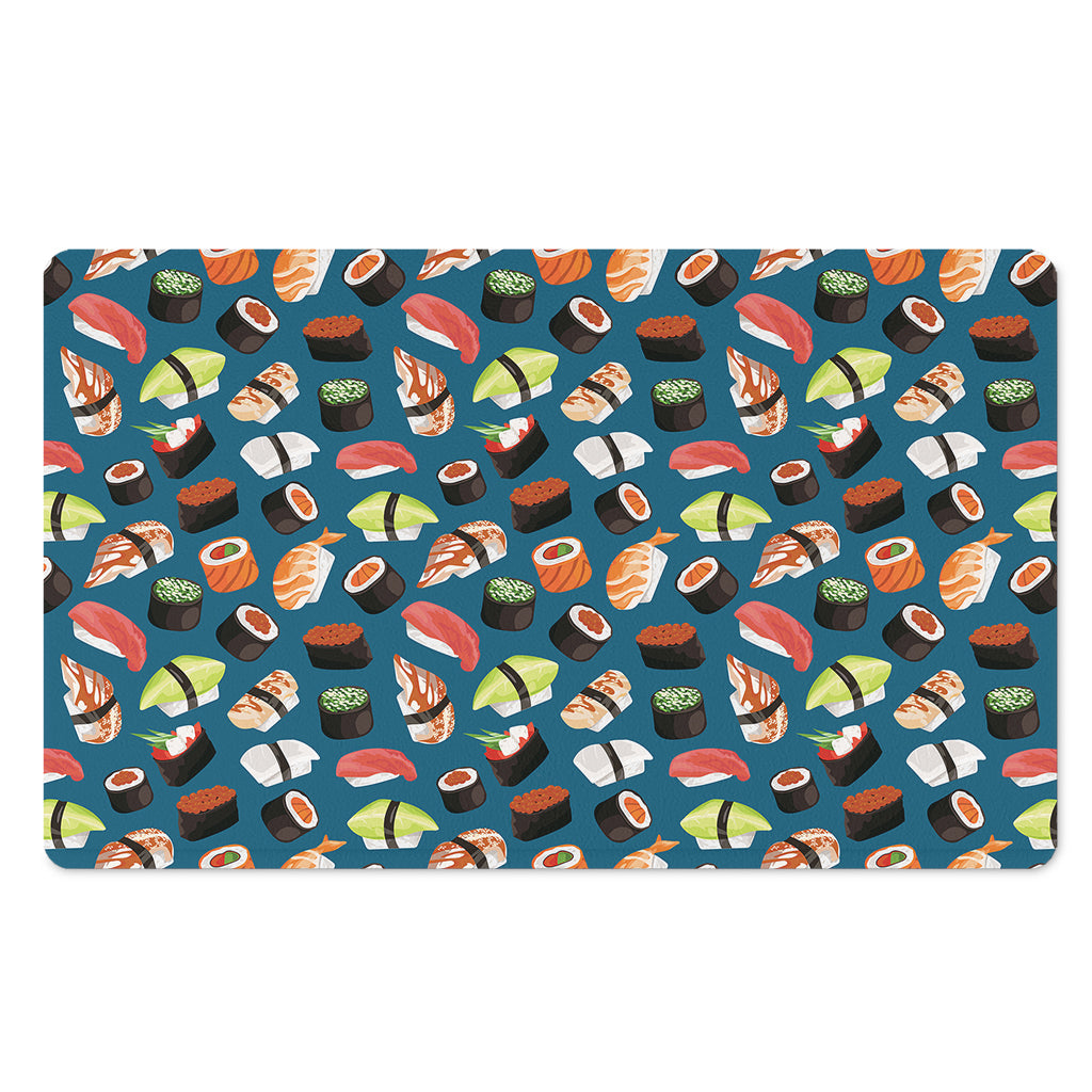Colorful Sushi Pattern Print Polyester Doormat