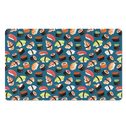 Colorful Sushi Pattern Print Polyester Doormat