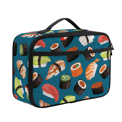 Colorful Sushi Pattern Print Portable Lunch Bag