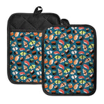 Colorful Sushi Pattern Print Pot Holders With Pocket