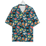 Colorful Sushi Pattern Print Rayon Hawaiian Shirt