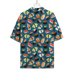 Colorful Sushi Pattern Print Rayon Hawaiian Shirt