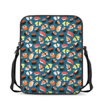 Colorful Sushi Pattern Print Rectangular Crossbody Bag