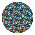 Colorful Sushi Pattern Print Round Floor Mat