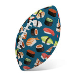Colorful Sushi Pattern Print Rugby Ball