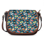 Colorful Sushi Pattern Print Saddle Bag