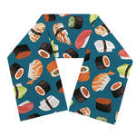 Colorful Sushi Pattern Print Scarf