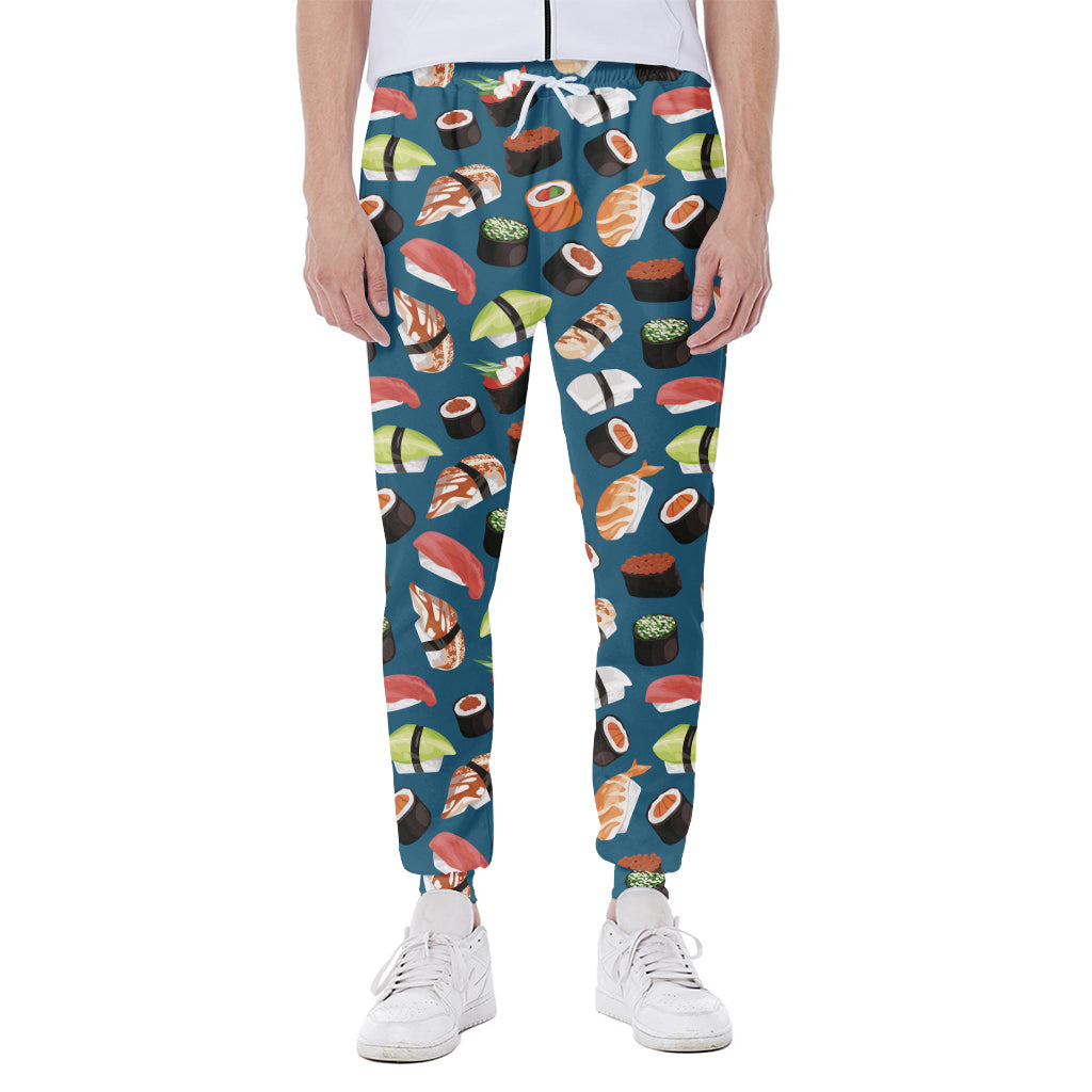 Colorful Sushi Pattern Print Scuba Joggers