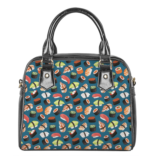 Colorful Sushi Pattern Print Shoulder Handbag
