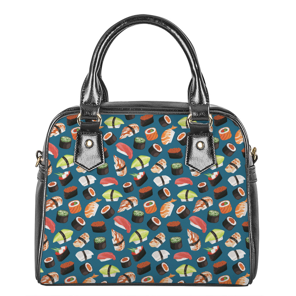 Colorful Sushi Pattern Print Shoulder Handbag