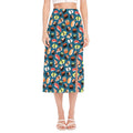 Colorful Sushi Pattern Print Side Slit Midi Skirt