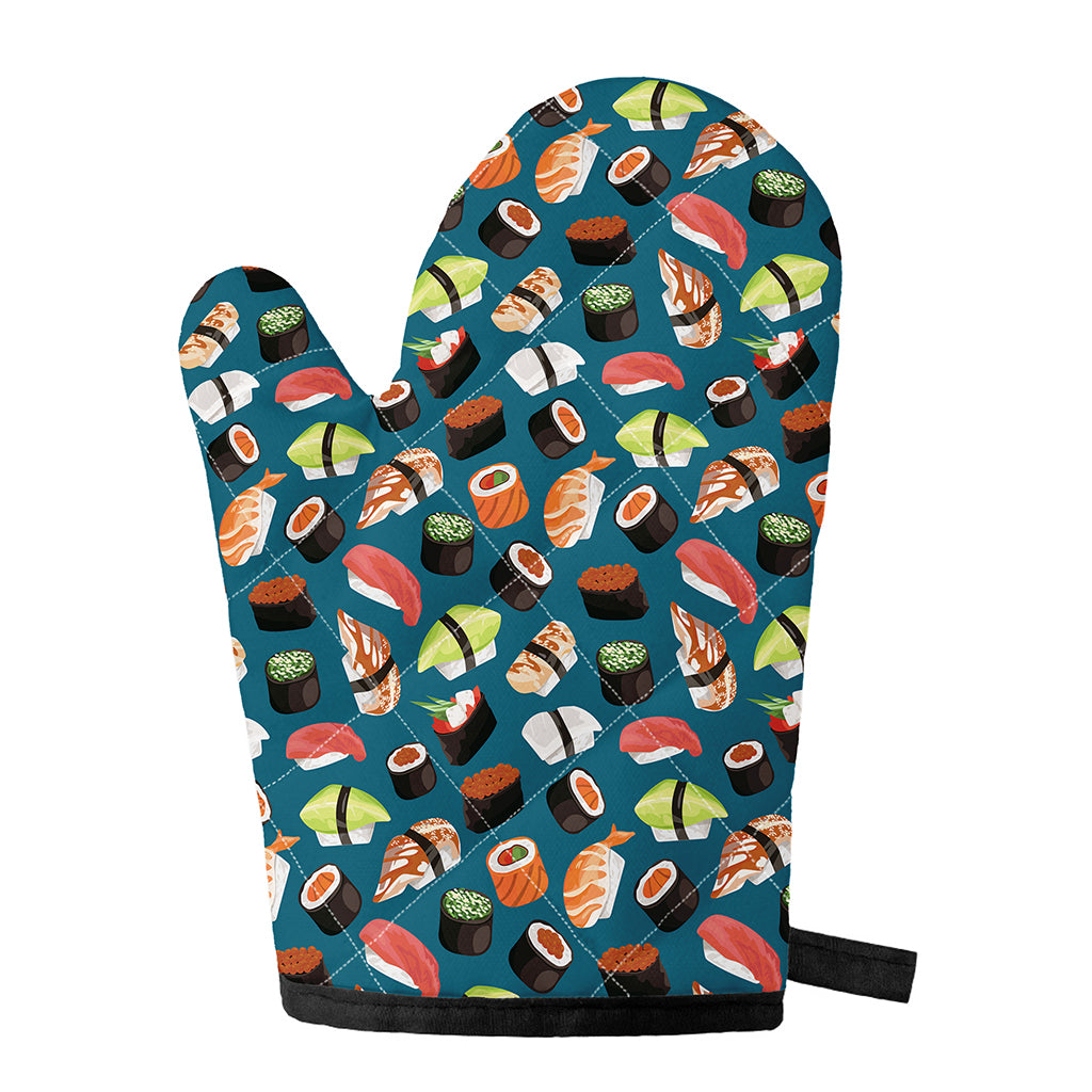Colorful Sushi Pattern Print Single Oven Mitt