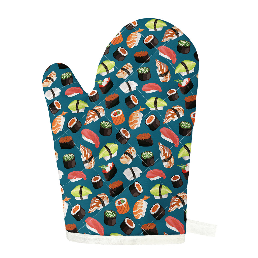 Colorful Sushi Pattern Print Single Oven Mitt