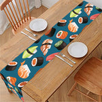 Colorful Sushi Pattern Print Table Runner