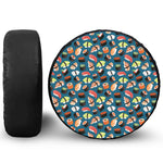 Colorful Sushi Pattern Print Tire Cover