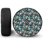 Colorful Sushi Pattern Print Tire Cover With Camera Hole