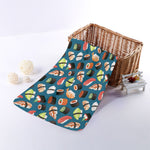 Colorful Sushi Pattern Print Towel