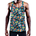 Colorful Sushi Pattern Print Men's Workout Tank Top