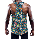 Colorful Sushi Pattern Print Training Tank Top