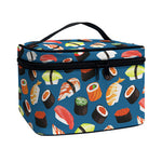 Colorful Sushi Pattern Print Travel Makeup Bag