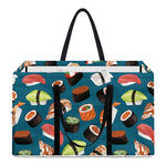 Colorful Sushi Pattern Print Utility Tote Bag