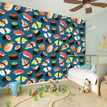 Colorful Sushi Pattern Print Wall Sticker