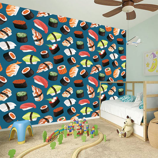 Colorful Sushi Pattern Print Wall Sticker