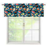 Colorful Sushi Pattern Print Window Valance