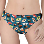 Colorful Sushi Pattern Print Women's Thong