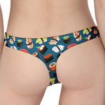 Colorful Sushi Pattern Print Women's Thong