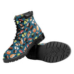 Colorful Sushi Pattern Print Work Boots