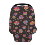 Colorful Swirl Lollipop Pattern Print Baby Seat Cover