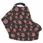 Colorful Swirl Lollipop Pattern Print Baby Seat Cover