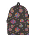 Colorful Swirl Lollipop Pattern Print School Backpack