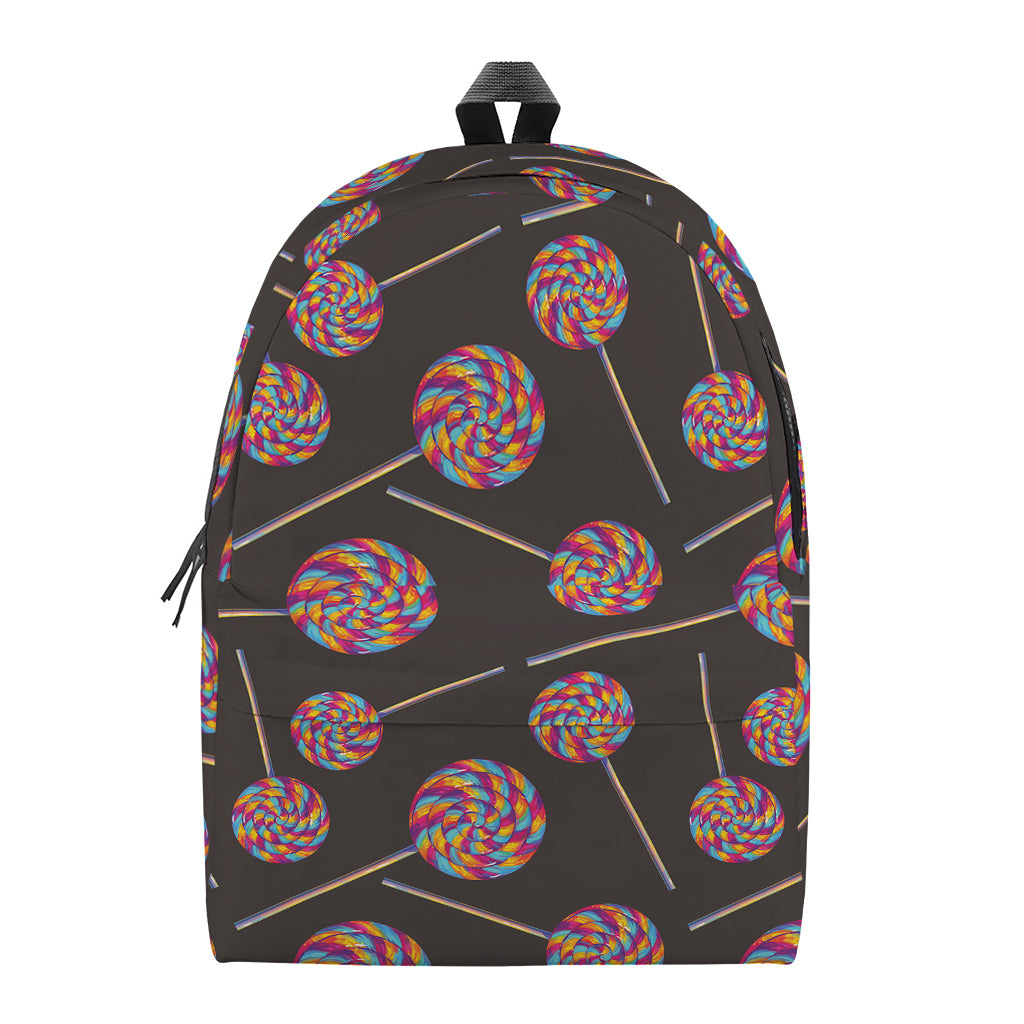 Colorful Swirl Lollipop Pattern Print Backpack