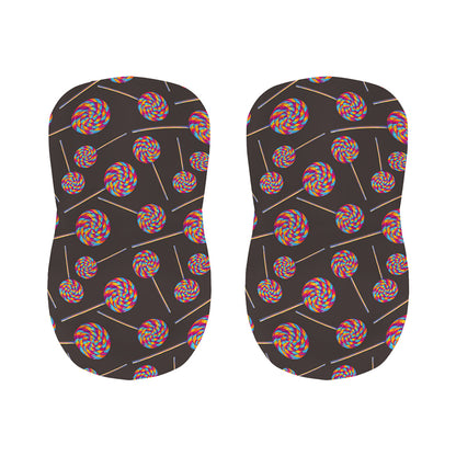 Colorful Swirl Lollipop Pattern Print Bar Stool Covers