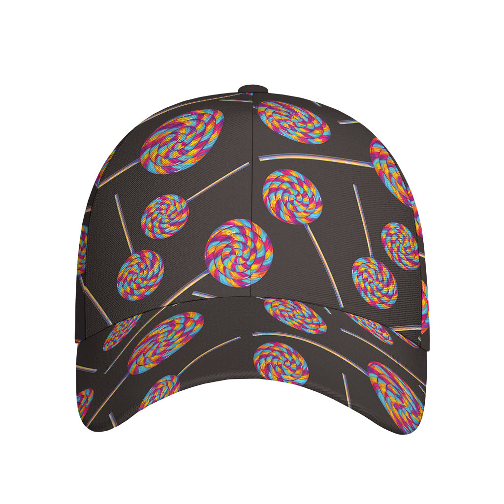 Colorful Swirl Lollipop Pattern Print Baseball Cap